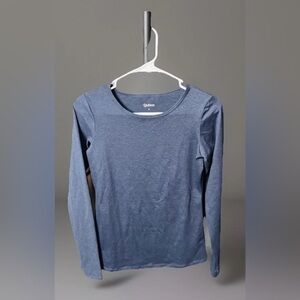 Quince Women’s Navy Blue Long Sleeve Stretch Crewneck Top Size Small Soft